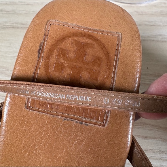 Tory Burch Emmy Brown leather wedge sandals size 8.5 - Picture 8 of 8